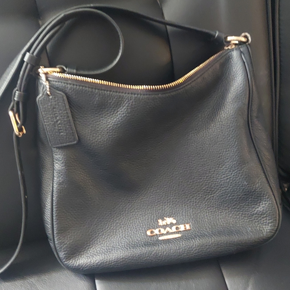Coach Black Leather Women's Bag